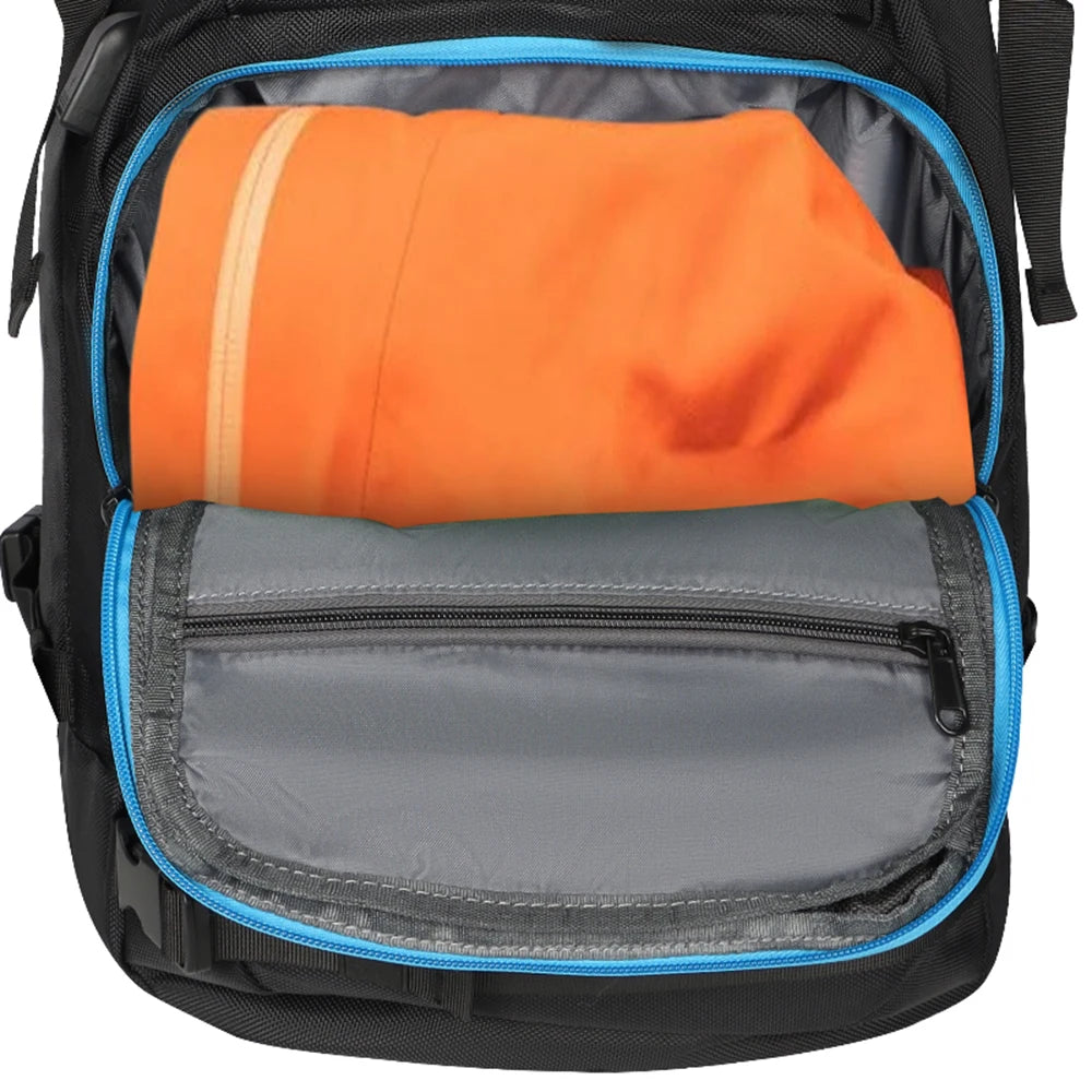 Zaino da viaggio sci/snowboard 50 L impermeabile – borsa scarponi & casco, scomparto wet/dry, trasporto attrezzatura neve