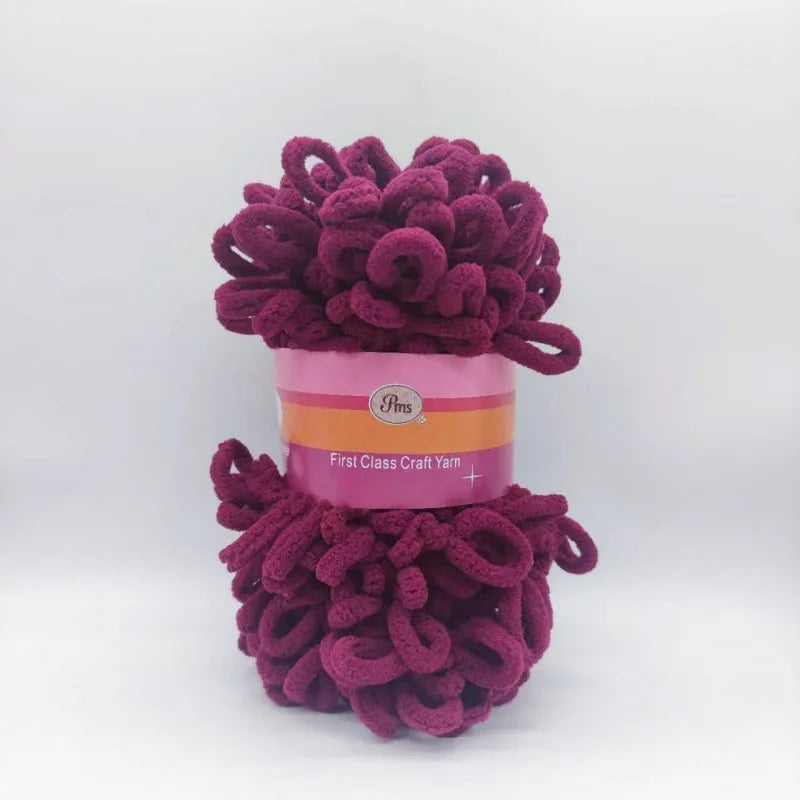 Filato ciniglia “donut braided ear” 100 g – Yarn in velluto intrecciato per maglieria, coperte, accessori fai-da-te