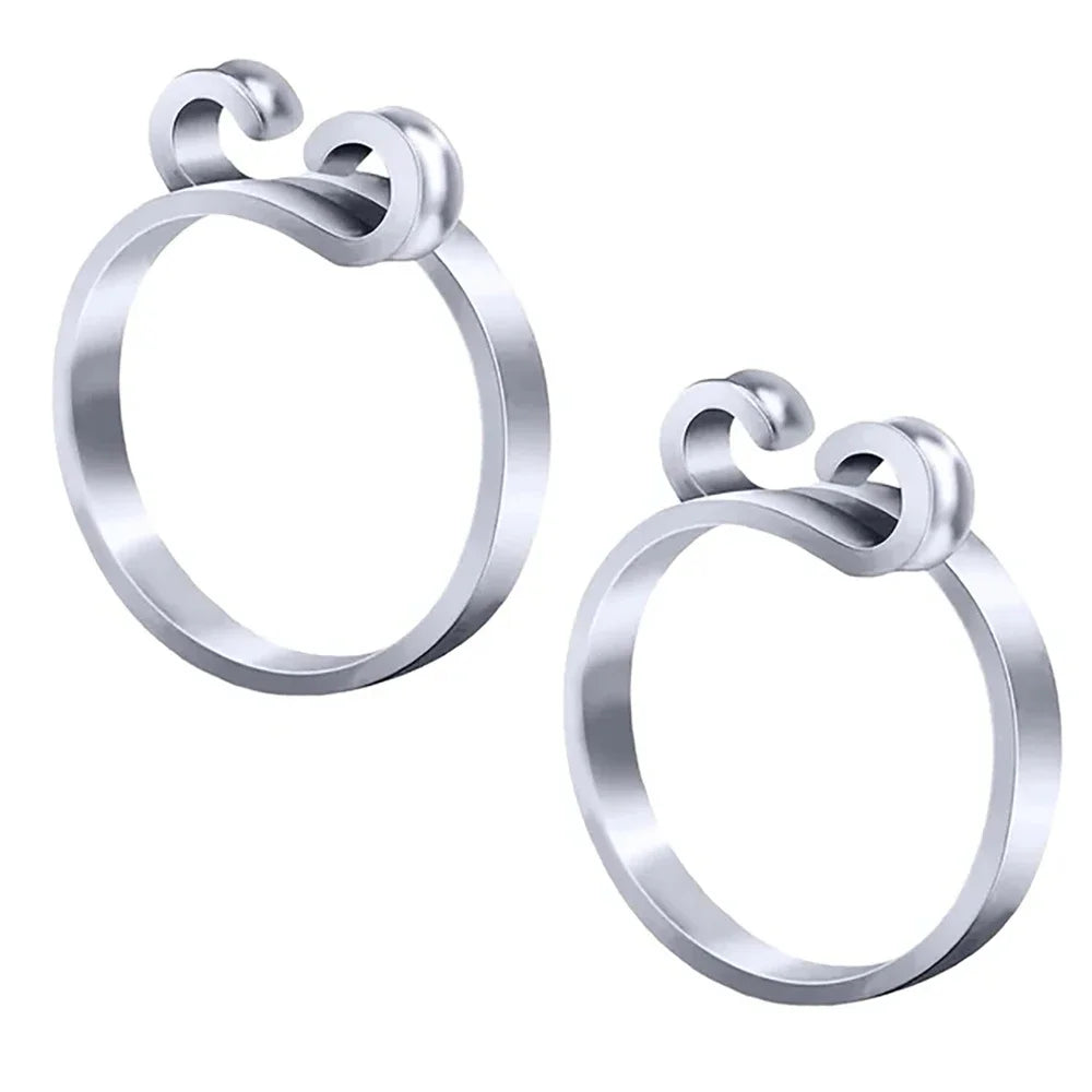 Set 2 ring guida filo regolabili per uncinetto/maglia – anello regolabile finger yarn guide / thimble per tensione costante