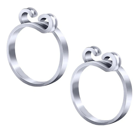Set 2 ring guida filo regolabili per uncinetto/maglia – anello regolabile finger yarn guide / thimble per tensione costante