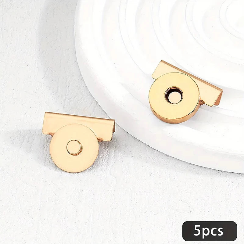 Set 5 Coppie Fermagli Magnetici Metallici Seamless – Snap Button per Chiusura Borse