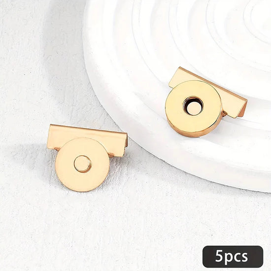 Set 5 Coppie Fermagli Magnetici Metallici Seamless – Snap Button per Chiusura Borse