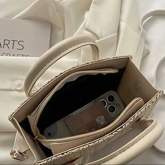 Borsa Tracolla Donna in Paglia Intrecciata – Stile Casual