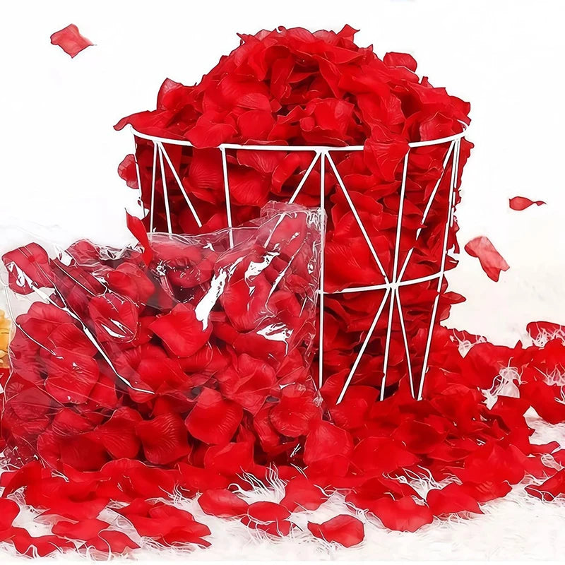 Petali di Rosa Artificiali 100–1000 pezzi – Decorazioni Romantiche San Valentino