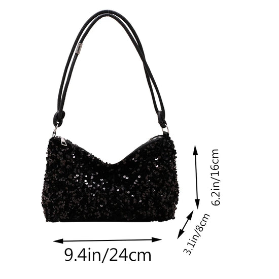 Borsa piccola donna con paillettes – shoulder bag trendy scintillante per serate & outfit glamour 2025