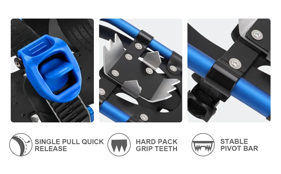 Racchette da sci/skates in alluminio regolabili – short ski “sliding” leggeri per neve, sport outdoor