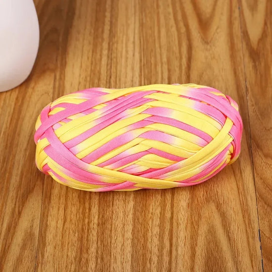 Fettuccia di Cotone Multicolor 100 g – Filo T-Shirt per Crochet, Maglia e Borse Handmade