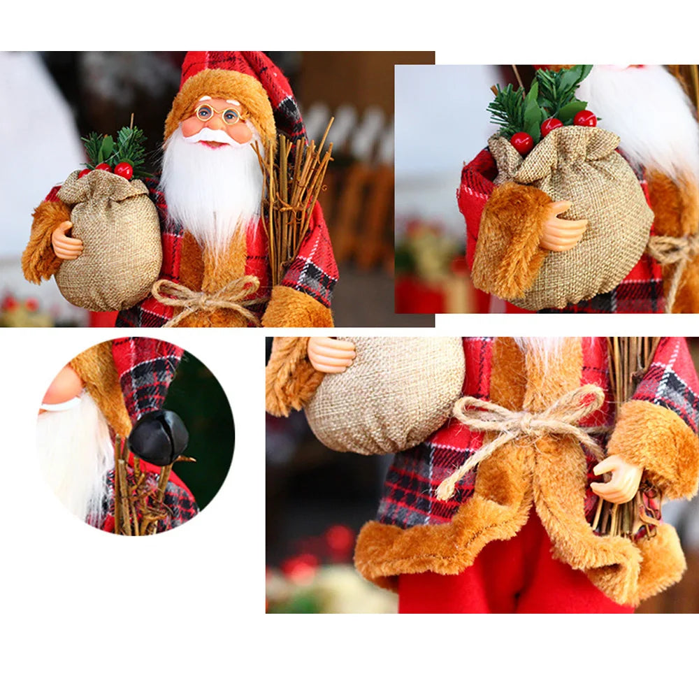 Pupazzo Babbo Natale peluche 30 cm ‒ decorazione natalizia morbida per casa, albero, festa (set 1-4 pezzi) 2025