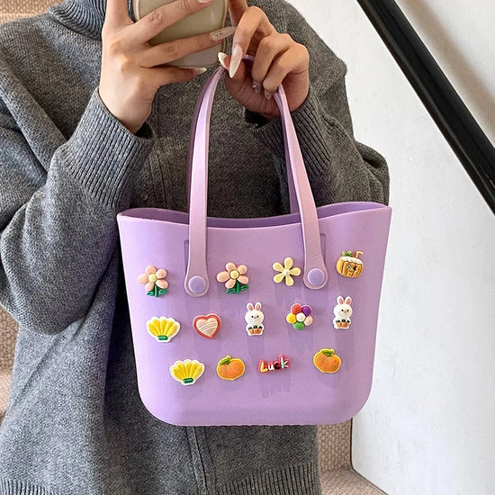 Borsa Mare Colorata Impermeabile – Cestino Estivo Donna Multicolore per Spiaggia e Piscina