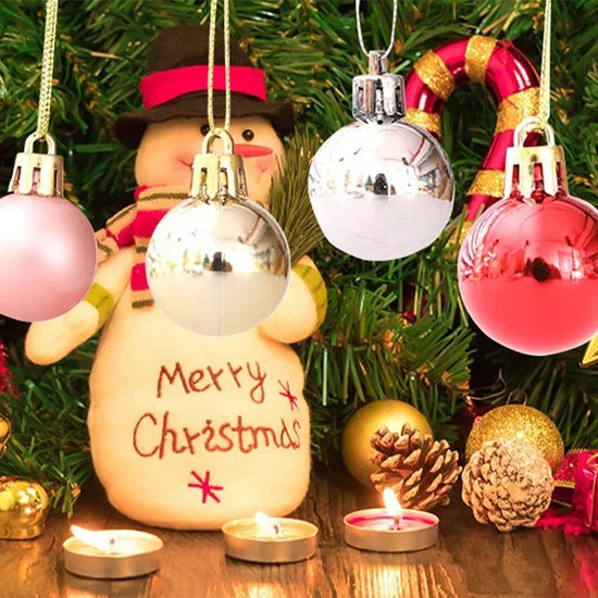 Set da 24-144 palline natalizie da 3 cm – Decorazioni natalizie infrangibili per alberi di Natale e feste