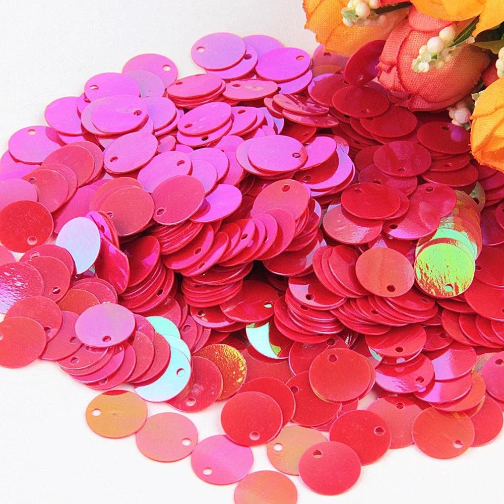 Paillettes Flat Rotonde 10–25 mm con Foro – 10 g , Costumi, Scialli, Danza, Scrapbooking e Decorazioni