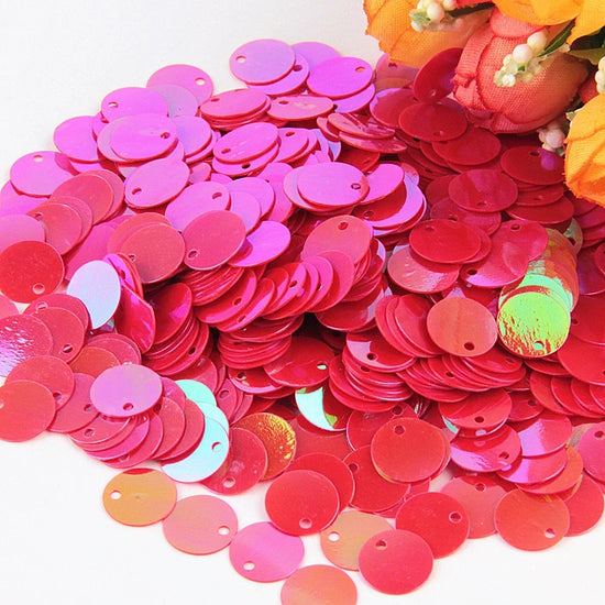 Paillettes Flat Rotonde 10–25 mm con Foro – 10 g , Costumi, Scialli, Danza, Scrapbooking e Decorazioni