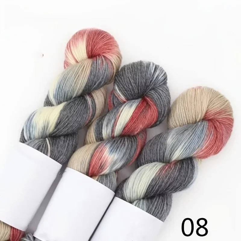 Set 3 × 100 g Lana Multicolore Sfumata – Filato Gradient per Maglieria e Uncinetto