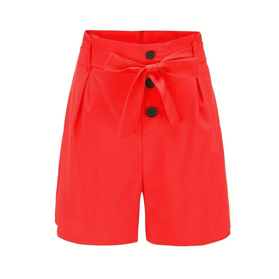 Shorts donna Y2K vita alta con bottoni, cintura e taglio vintage – perfetti per l’estate 2025