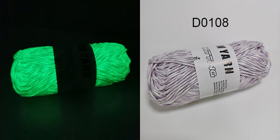 Filato luminoso in poliestere da 2 mm – Ideale per maglioni e cappelli che brillano al buio