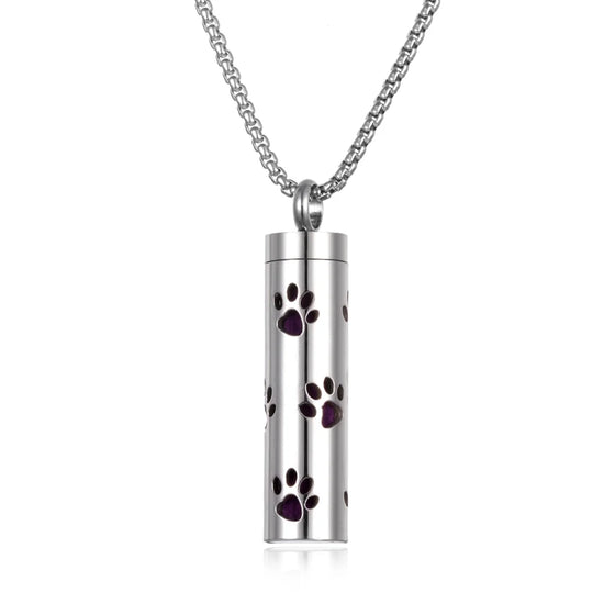 Collana diffusore profumo in acciaio – Aromaterapia wearable argento con spugnetta interna