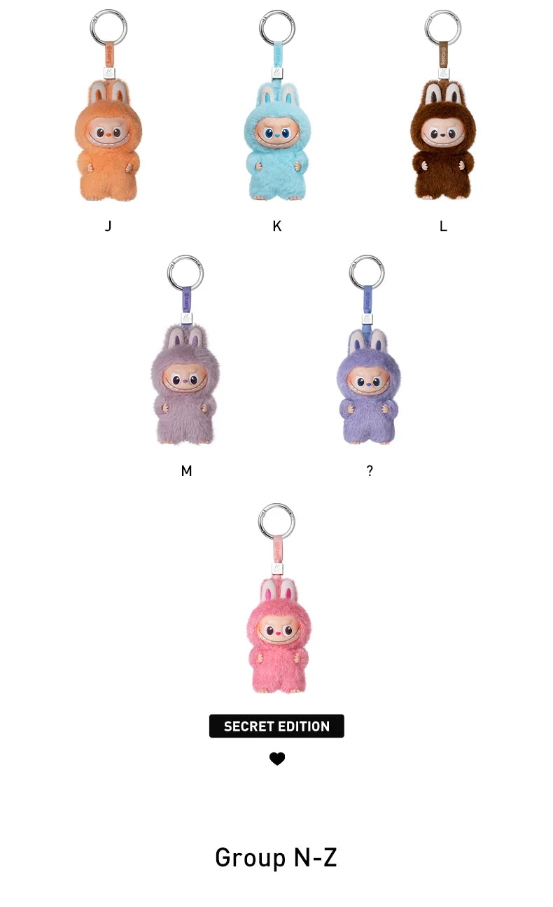 POP MART The Monster Pin for Love Series – Portachiavi in peluche vinilico, blind box (N-Z), edizione limitata, un pezzo per ordine
