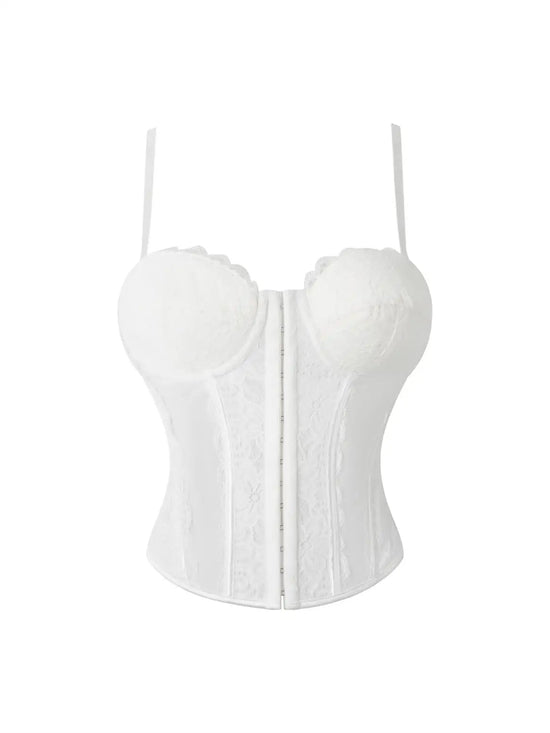 Corsetto Halter in Pizzo – Top Sexy Push Up Donna