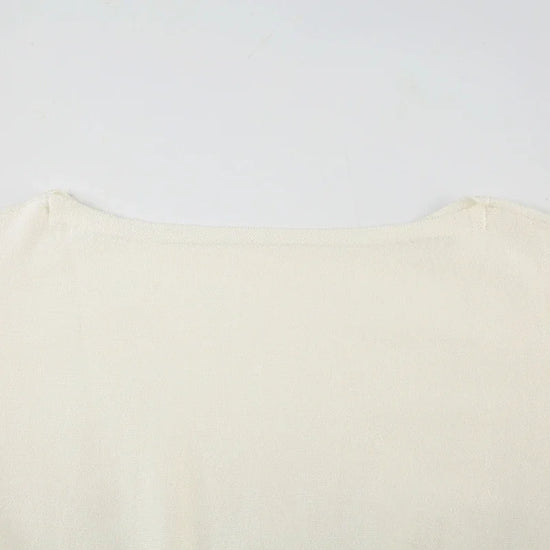 Maglione monospalla donna – Pullover loose con scollo asimmetrico, maniche lunghe, knit casual autunno/inverno