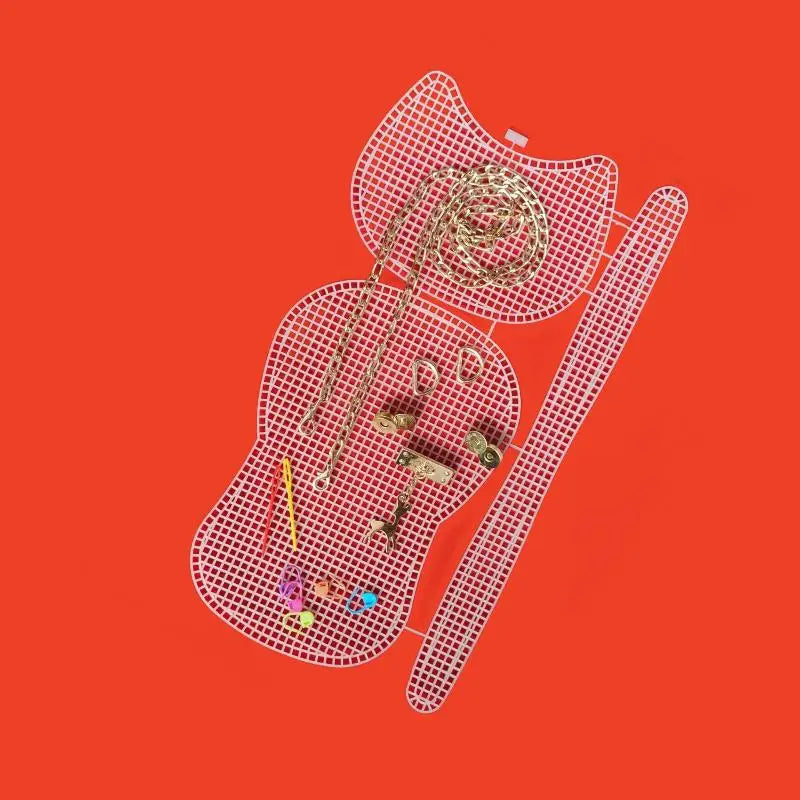 Kit Fai-da-Te per Borse Intrecciate all’Uncinetto – Materiali Completi con Tela, Nastro e Strumenti