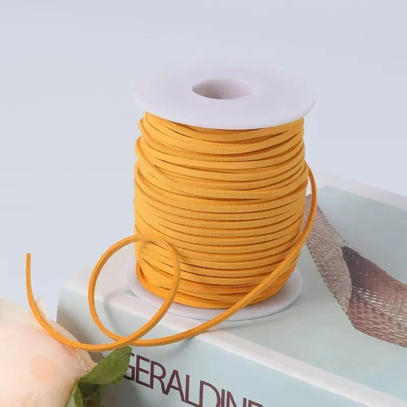 Cordoncino intrecciato in velluto coreano 45 m – Cordone in finta pelle decorazioni fai-da-te,