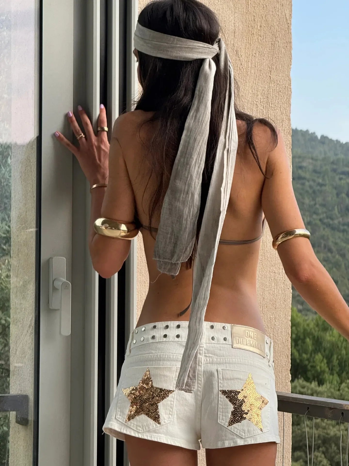 Shorts Jeans Donna Y2K con Stelle – Hot Pants Denim Streetwear