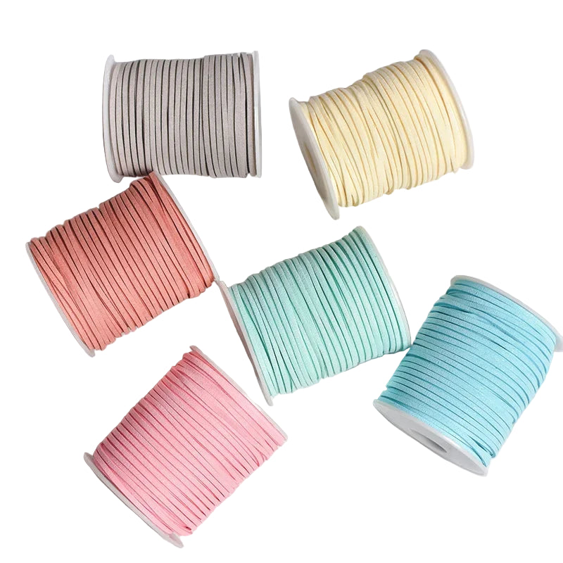 Cordoncino intrecciato in velluto coreano 45 m – Cordone in finta pelle decorazioni fai-da-te,
