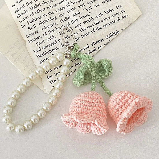 Portachiavi artigianale a fiore all’uncinetto – handmade keychain crochet floral charm