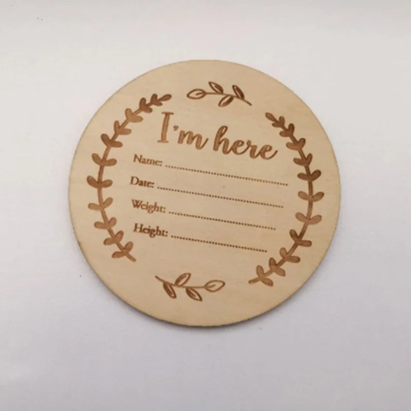 Porta Braccialetto Nascita Neonato – Targhetta Hello World in Legno