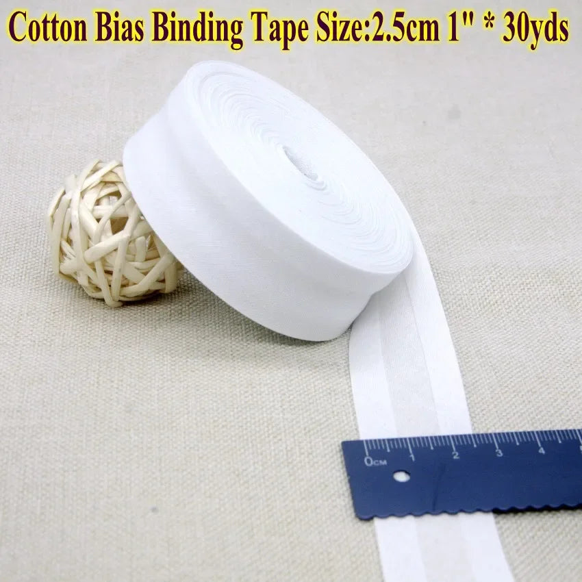 Nastro bias binding cotone 25 mm · rotolo 30 metri – rifiniture, bordi e accessori cucito fai-da-te