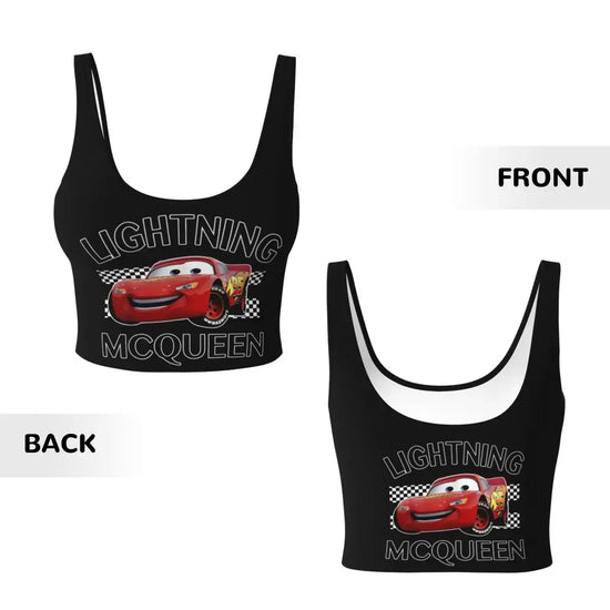 Maglia cars SaettaMcQueen Donna | Cartoon Fitness Crop Top Cars