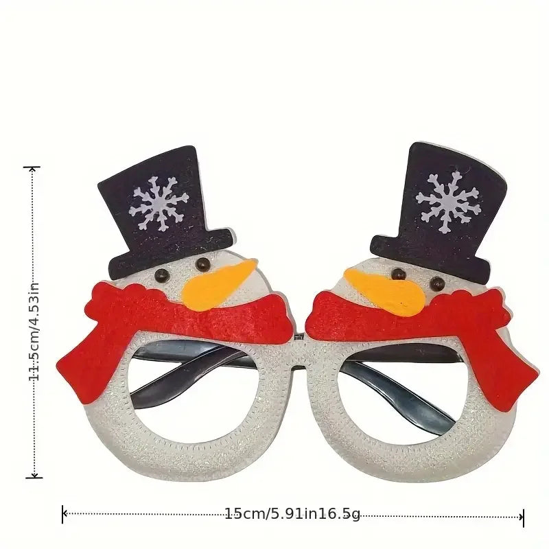 Set 12 pezzi occhiali natalizi festa – occhiali divertenti renna & albero di Natale per party, photobooth e celebrazioni natalizie