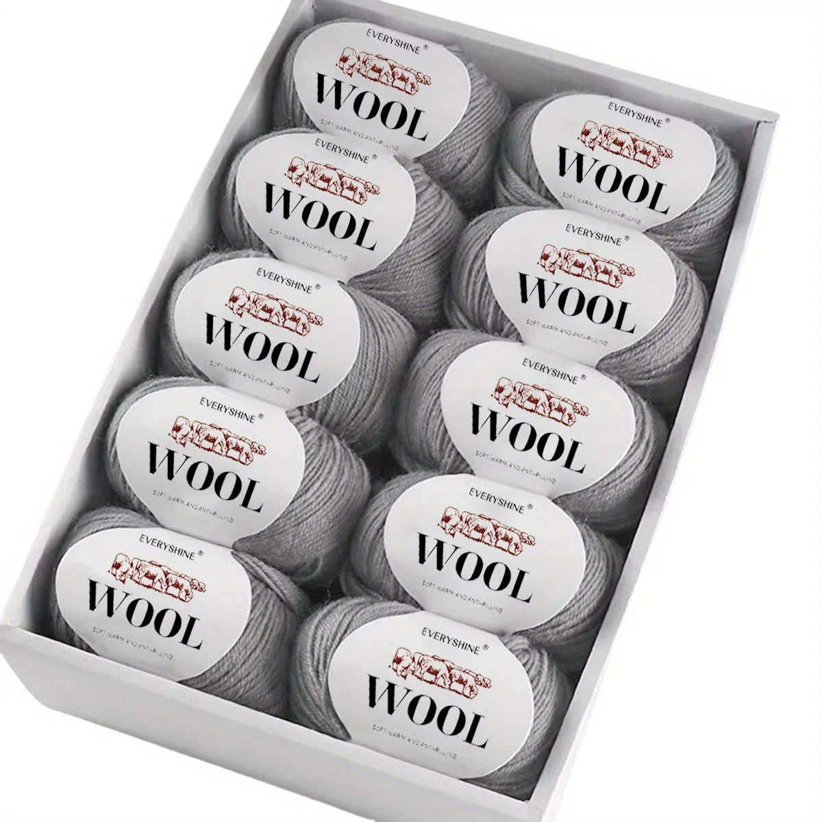 Set 6 pezzi Filato Lana – 300g Totali per Maglia & Uncinetto, Gomitoli Multicolore