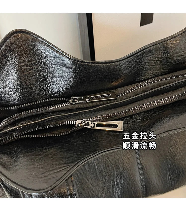 Soft Interior Compartment Shoulder Bags 2025 High Quality Contrasting Colors Bags for Women Fashion Zipper Pu Women's Handbags