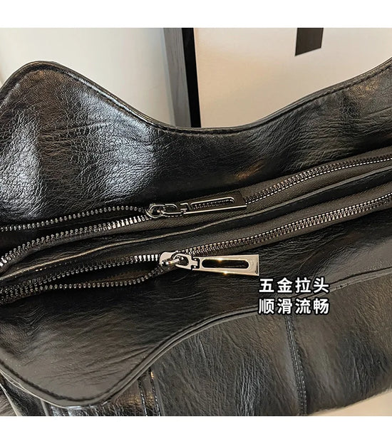Soft Interior Compartment Shoulder Bags 2025 High Quality Contrasting Colors Bags for Women Fashion Zipper Pu Women's Handbags
