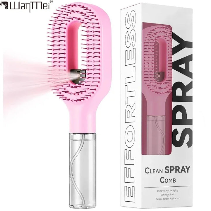 Spazzola Lisciante Capelli 2 in 1 – Pettine con Spruzzino Integrato