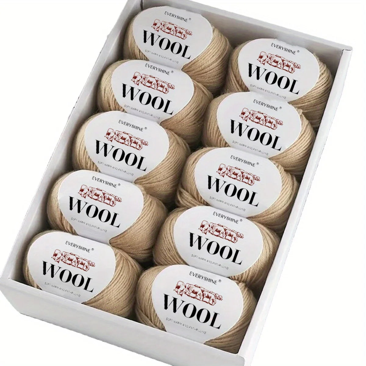 Set 6 pezzi Filato Lana – 300g Totali per Maglia & Uncinetto, Gomitoli Multicolore