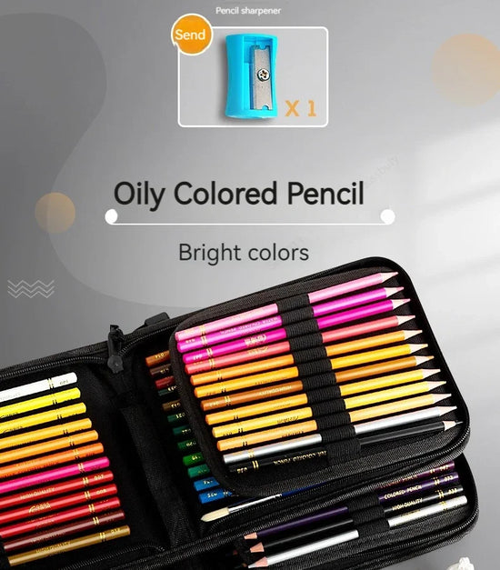 Set Matite Colorate 48/72/120/200 Colori – Oil e Acquerellabili per Disegno