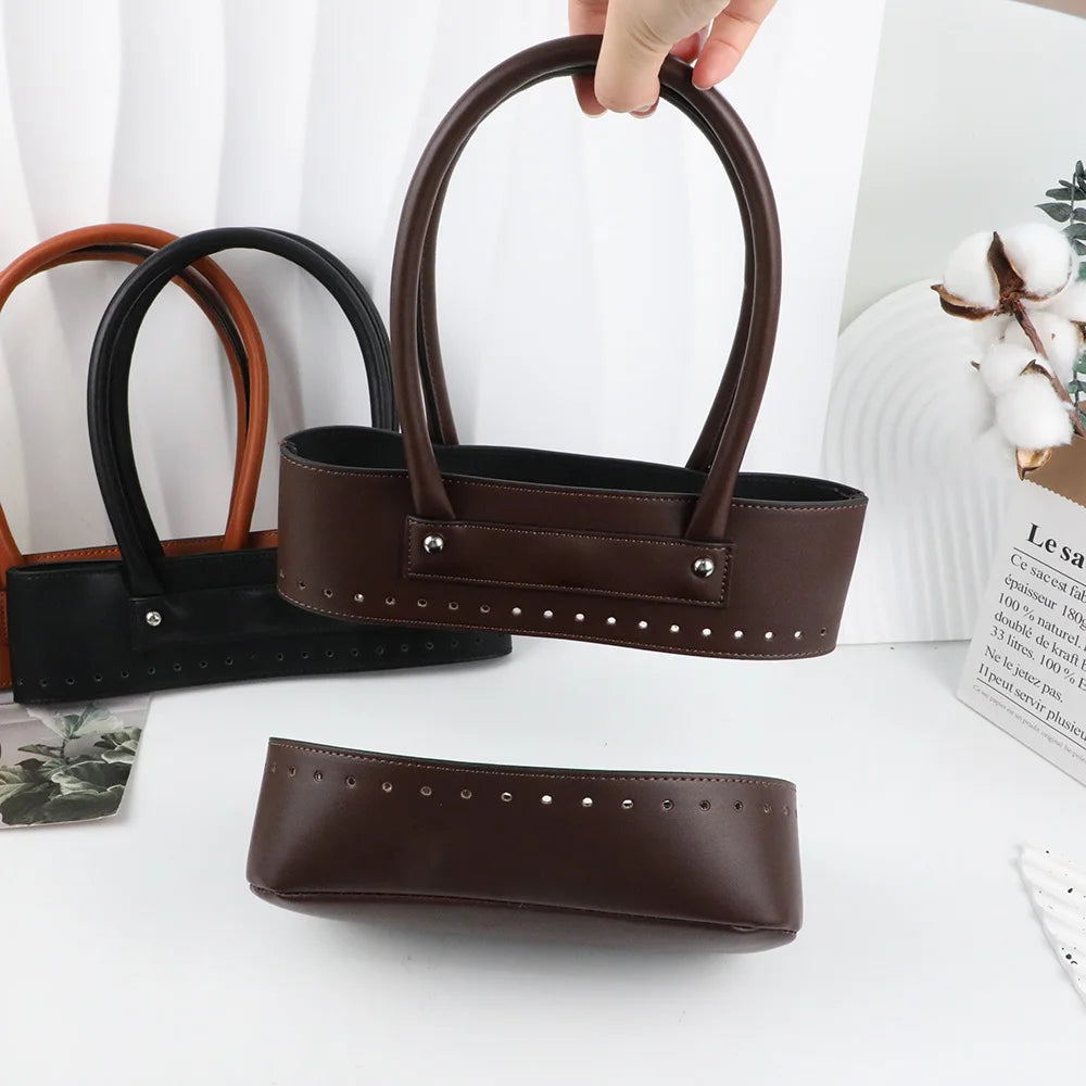 Kit Accessori per Borse Fai-da-Te – Set Manici & Fondo in Ecopelle per Borsa a Spalla