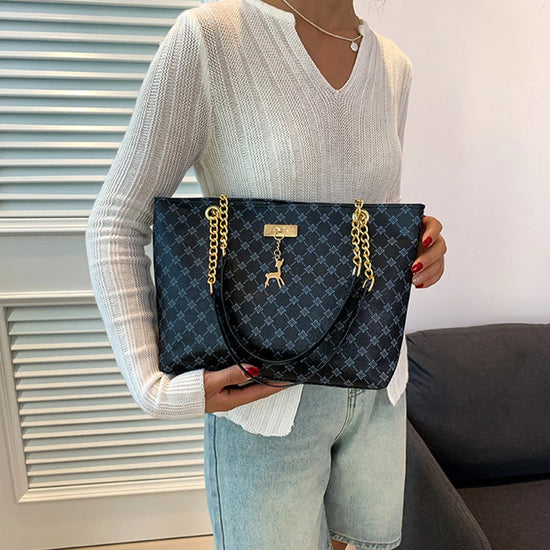 Borsa a mano in pelle morbida per presbiopia – Tote spaziosa con accessori pendenti, borsa a tracolla per donna