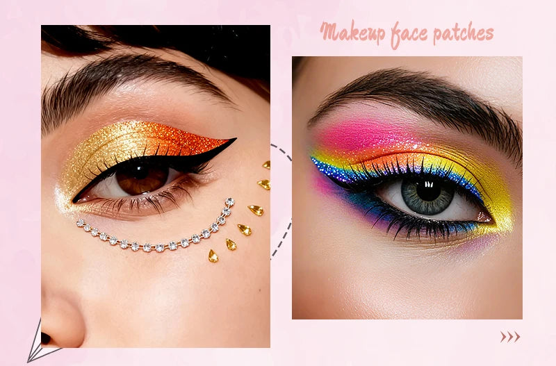 Adesivi Eyeliner Glitter Waterproof – Stickers Trucco Occhi Party