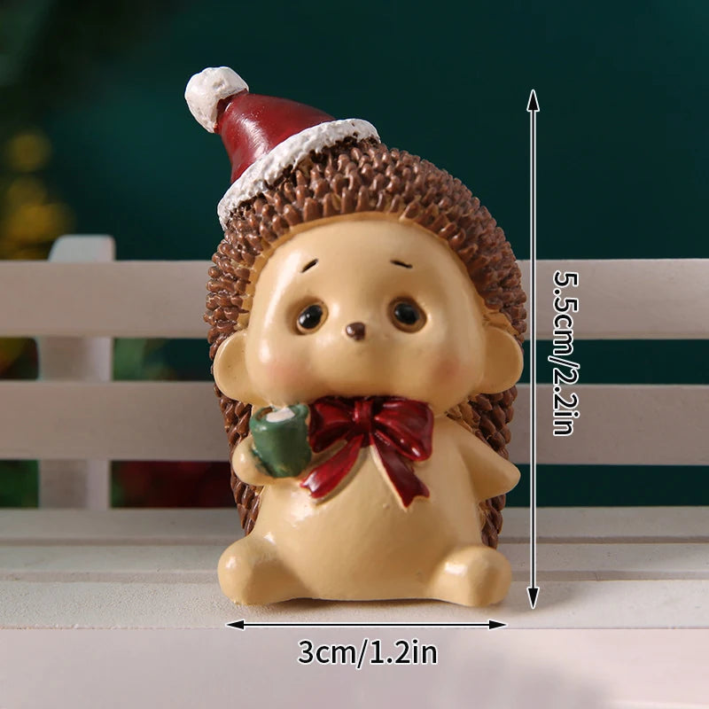 Decorazioni natalizie da scrivania 2025 ‒ set figurine Piccolo Babbo Natale + Alberello ornamentale per ufficio e casa