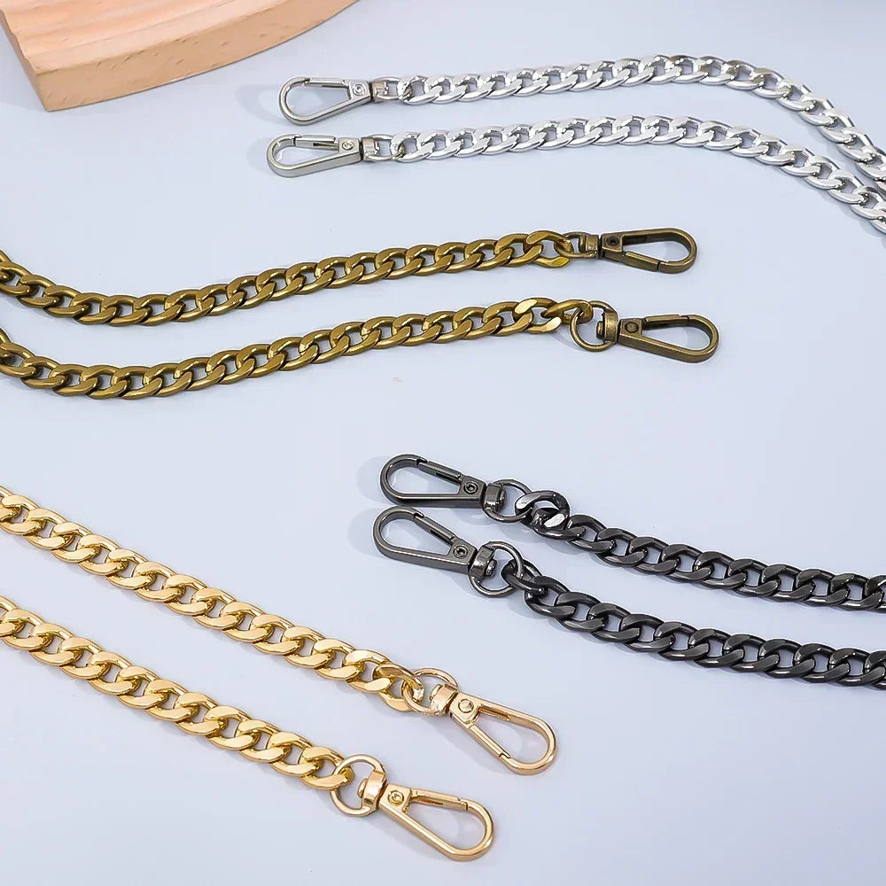 Catena 120 cm in Alluminio/Metallo per Borsa – Tracolla Fai-da-Te Staccabile per Borse Intrecciate, Accessori