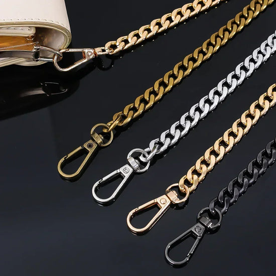 Catena 120 cm in Alluminio/Metallo per Borsa – Tracolla Fai-da-Te Staccabile per Borse Intrecciate, Accessori