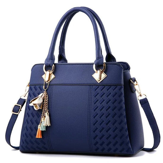 Borsa donna grande capacità ricamata con nappine – crossbody & tote 2025, borsa spalla elegante / uso quotidiano