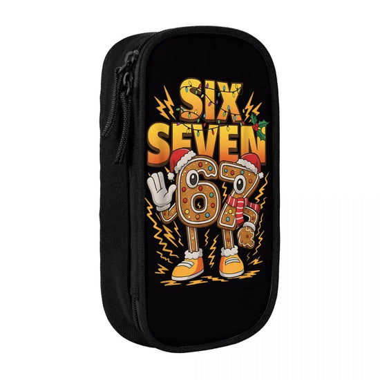 Meme 6 7 Six Seven Italian Steal A Brainrot 67 Pencil Case Canvas Pencil Box Child Vintage College School Pencil Cases Supplies