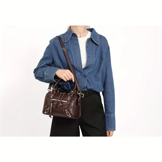 Borsa tote donna in similpelle dal look retrò – grande capacità, perfetta per il lavoro, lo shopping e l’ufficio 2025