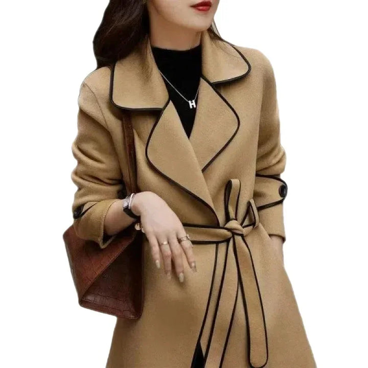Cappotto donna doppio lato in lana – Korean style mid-length double-sided wool coat inverno 2025