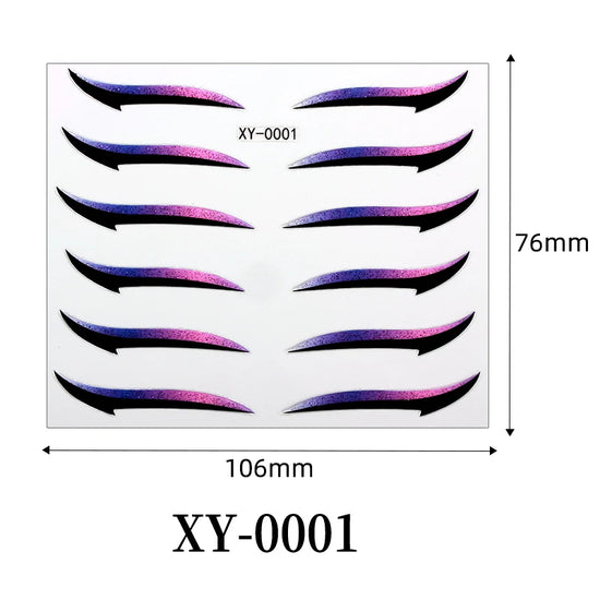 Adesivi Eyeliner Glitter Waterproof – Stickers Trucco Occhi Party