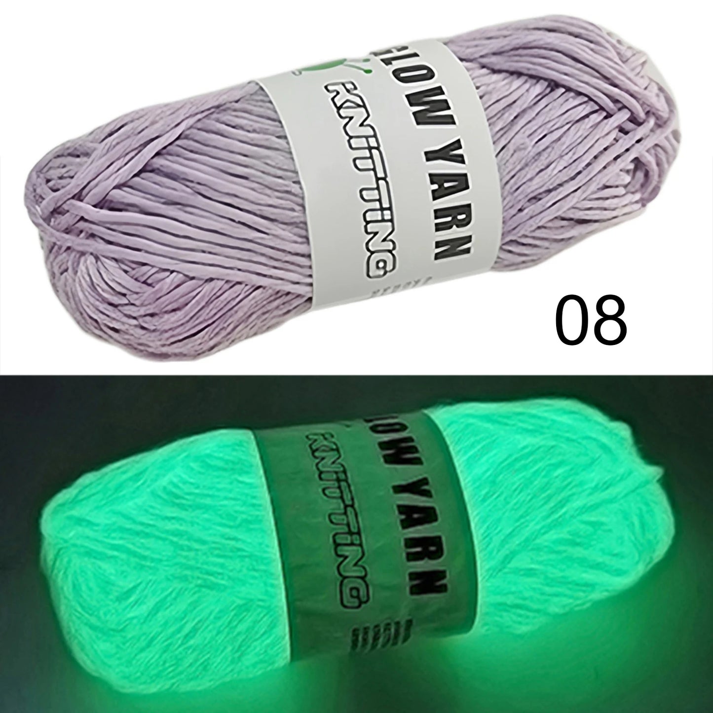Filato luminoso in poliestere da 2 mm – Ideale per maglioni e cappelli che brillano al buio